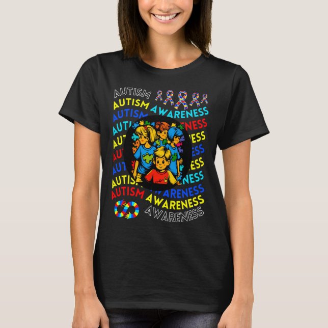 T-shirt Autism Awareness Children For Teacher Autism Moms  (Devant)