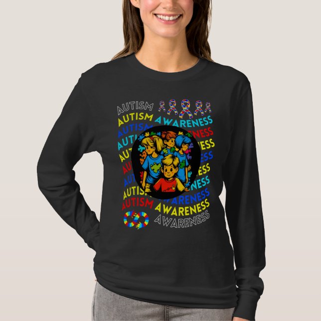 T-shirt Autism Awareness Children For Teacher Autism Moms  (Devant)