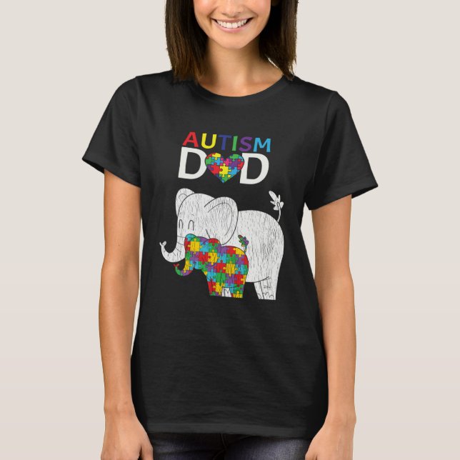 T-shirt Autism Awareness Dad Father Autistic Kid Awareness (Devant)