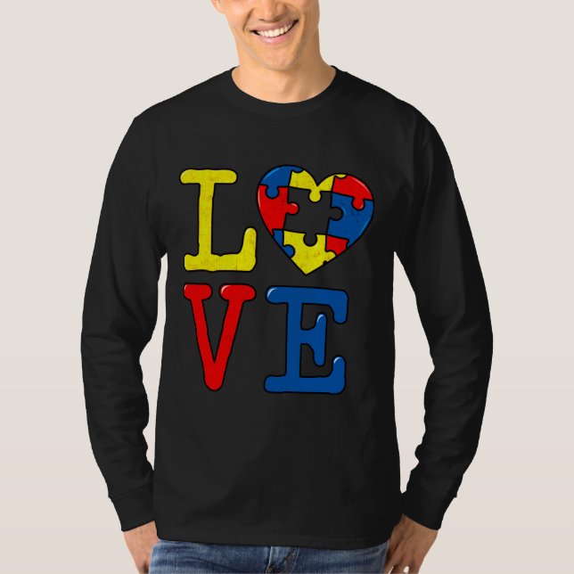T-shirt Autism Awareness Day Love (Devant)