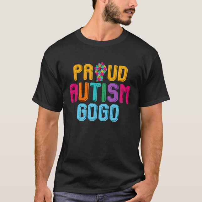 T-shirt Autism Awareness Day Matching Family Proud Autism  (Devant)