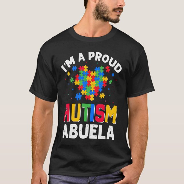 T-shirt Autism Awareness Matching Family I'm a Proud Autis (Devant)