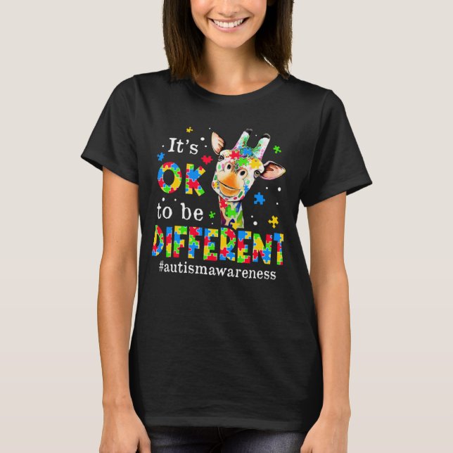 T-shirt Autism Awareness Month Teacher Be Autism Different (Devant)