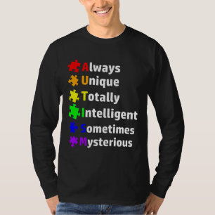 T-shirt Autism Awareness Puzzle Ribbon Month Autistic Spec