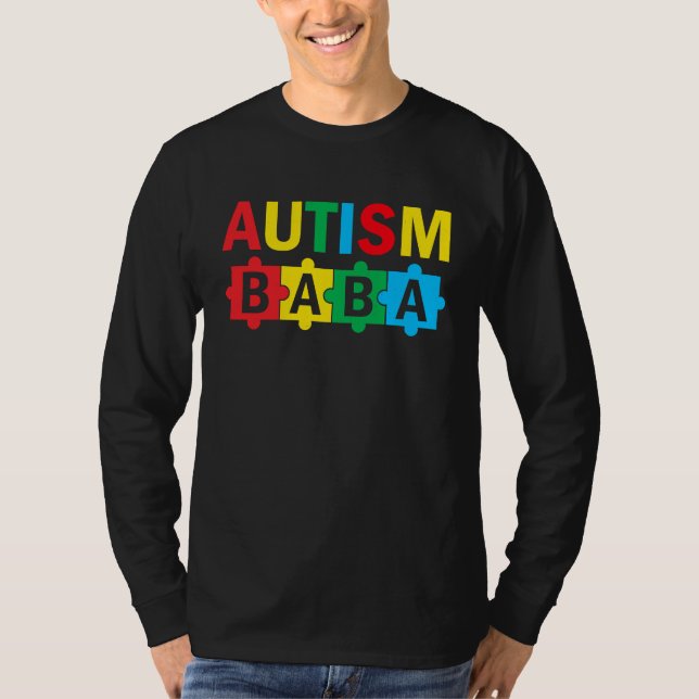 T-shirt Autism Awareness Puzzle Ribbon Proud Autism Baba (Devant)