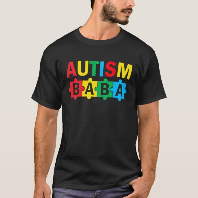 T-shirt Autism Awareness Puzzle Ribbon Proud Autism Baba (Devant)