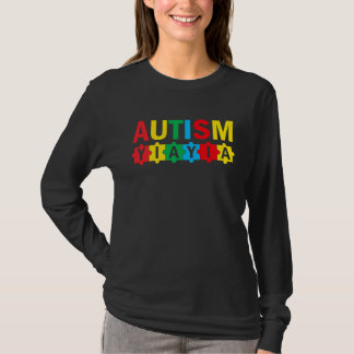 T-shirt Autism Awareness Puzzle Ribbon Proud Autism Yiayia