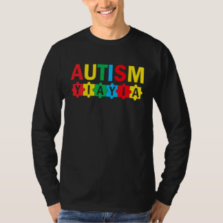 T-shirt Autism Awareness Puzzle Ribbon Proud Autism Yiayia