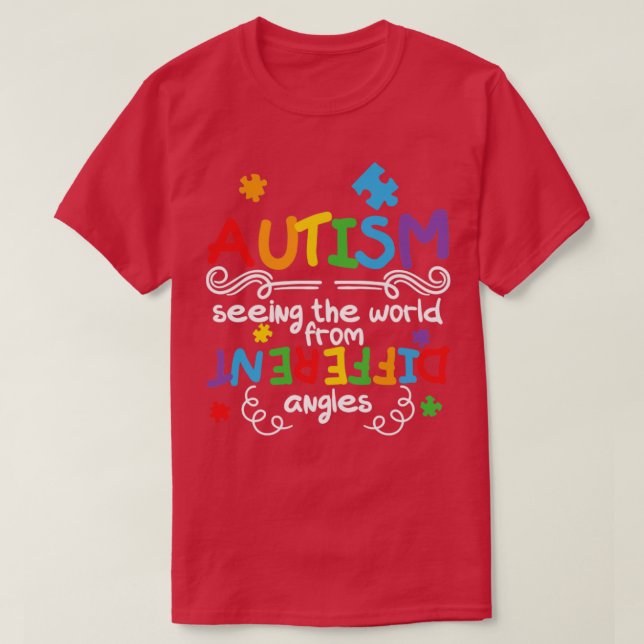 T-shirt Autism Awareness Seeing the World from a Different (Design devant)