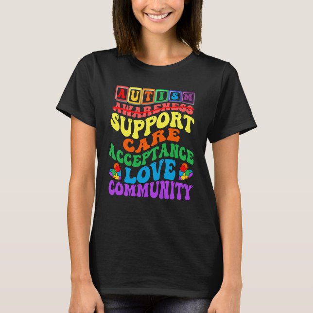 T-shirt Autism Awareness Support for Kids Boys Women & men (Devant)