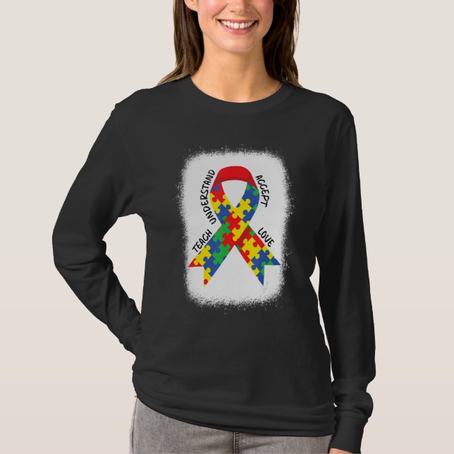 T-shirt Autism Awareness Teacher Teach Accept Understand L (Devant)