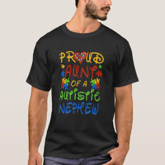 T-shirt Autism Awareness Wear Proud Aunt Of Nephew Men Wom