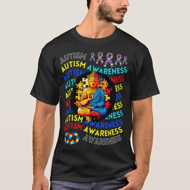 T-shirt Autism Awareness Zen Decor For Teacher Autism Budd (Devant)