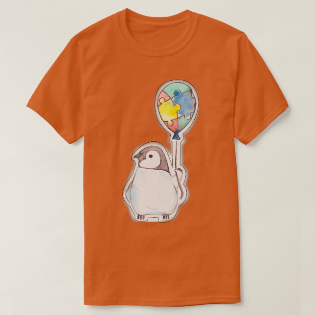 T-shirt Autism Ballon Penguin (Design devant)