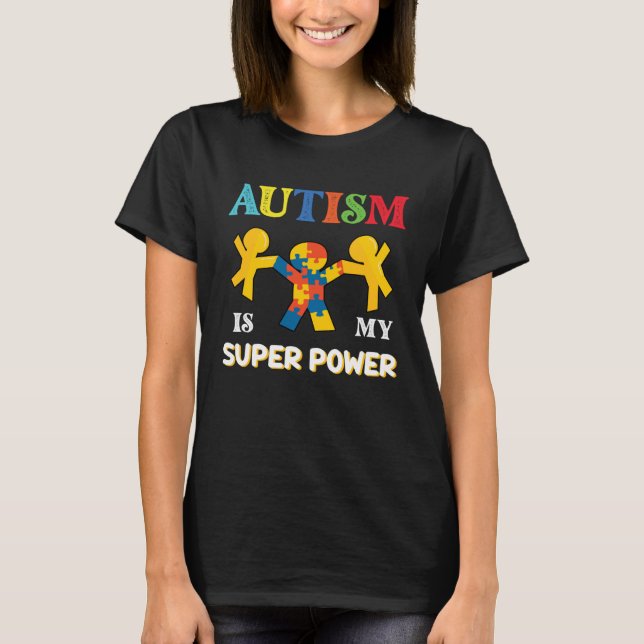 T-shirt autism day awareness autistic love puzzle kids pro (Devant)