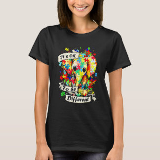 T-shirt Autism Elephant Puzzle It's Ok To Be Different Mom