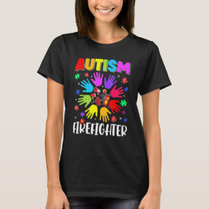 T-shirt Autism Firefighter Puzzle Sensibilisation sur l'au