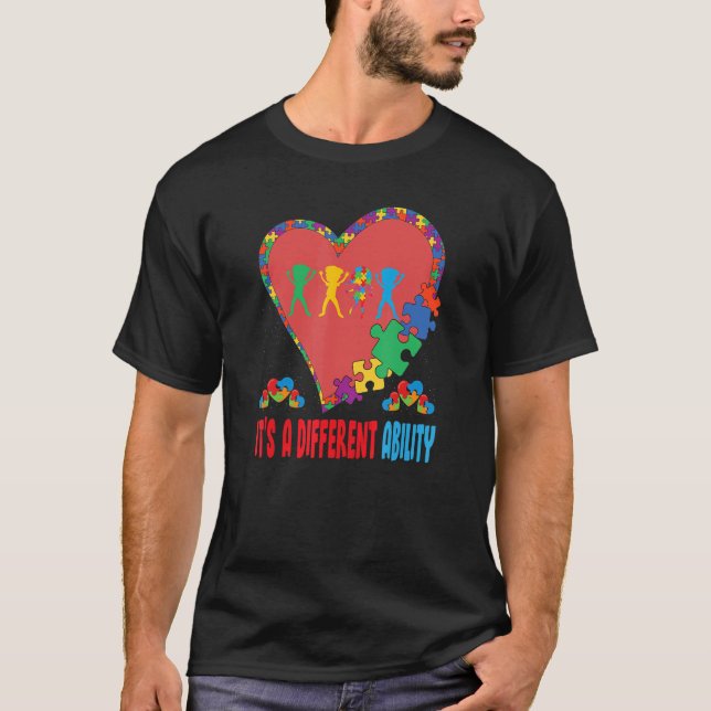 T-shirt Autism is a different Ability Autism (Devant)