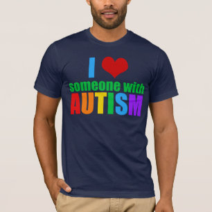 T-shirt Autism Love Rainbow Family Support Coloré Cute
