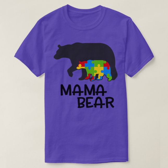T-SHIRT AUTISM MAMA BEAR (Design devant)