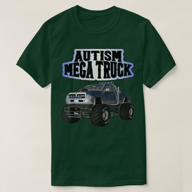 T-shirt Autism Mega Truck  (Design devant)