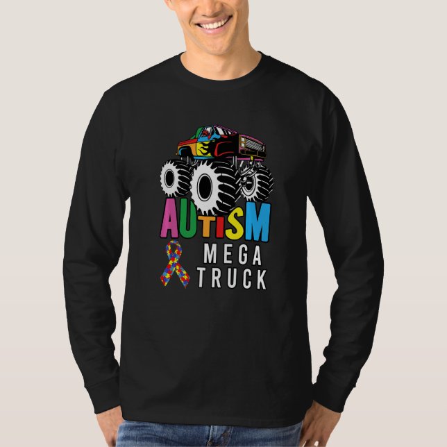 T-shirt Autism Mega Truck  Mega Truck (Devant)