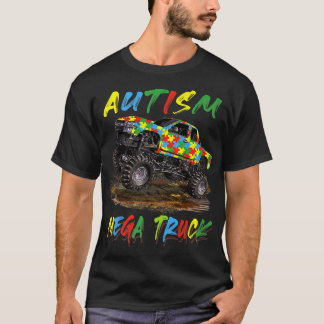 T-shirt Autism Mega Truck Men Women Kids Funny Autism Awar