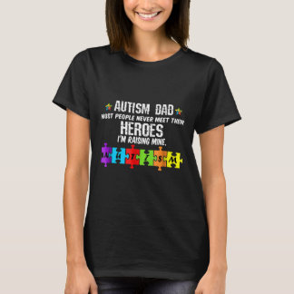 T-shirt Autism-Mens Autism Dad Real Heroes In Life Tee Fu