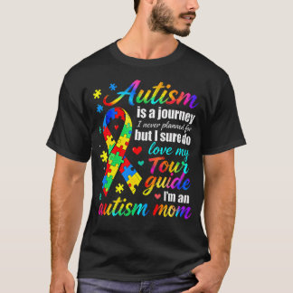 T-shirt Autism Mom Journey Love And Guide Awareness