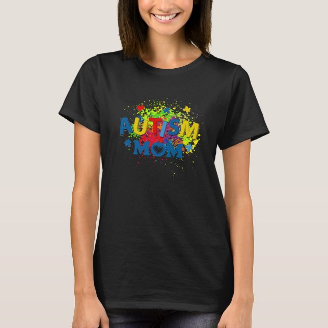 T-shirt Autism Mom Mother Sunflower Puzzle Piece Autism Aw (Devant)