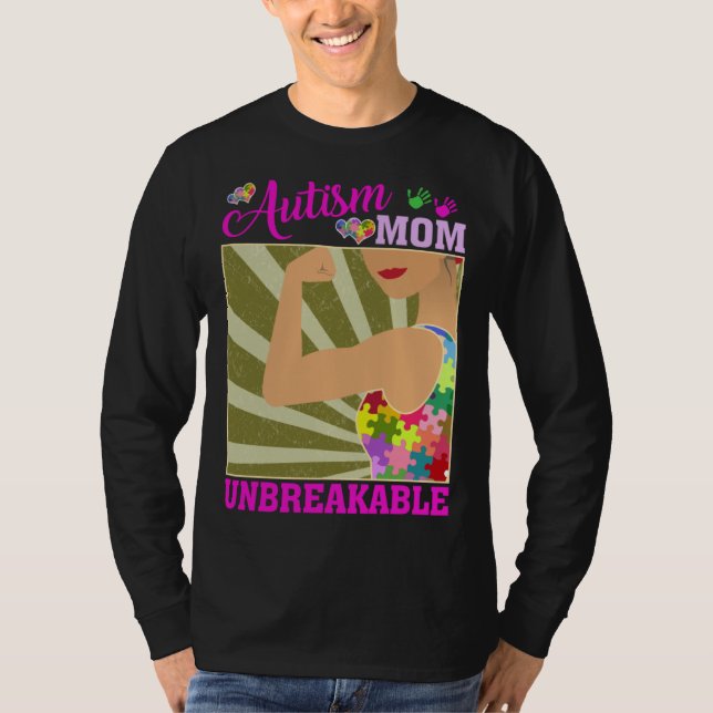 T-shirt Autism Mom Unbreakable Autism Awareness For Mother (Devant)