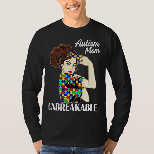 T-shirt Autism Mom Unbreakable Puzzle Piece Autism Awarene (Devant)