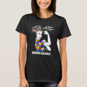 T-shirt Autism Mom Unbreakable Sensibilisation sur l'autis