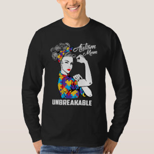 T-shirt Autism Mom Unbreakable Sensibilisation sur l'autis