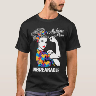 T-shirt Autism Mom Unbreakable Sensibilisation sur l'autis