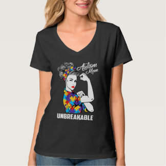 T-shirt Autism Mom Unbreakable Sensibilisation sur l'autis