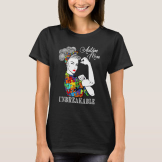 T-shirt Autism Mom Unbreakable Sensibilisation sur l'autis