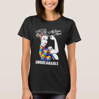 T-shirt Autism Mom Unbreakable Sensibilisation sur l'autis