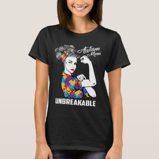 T-shirt Autism Mom Unbreakable Sensibilisation sur l'autis