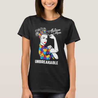T-shirt Autism Mom Unbreakable T Chemise Sensibilisation s