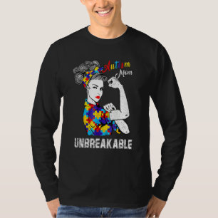 T-shirt Autism Mom Unbreakable T-Sensibilisation sur l'aut