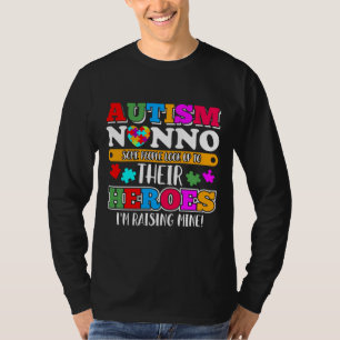 T-shirt Autism Nonno People Look Up Their Heroes Autism Su