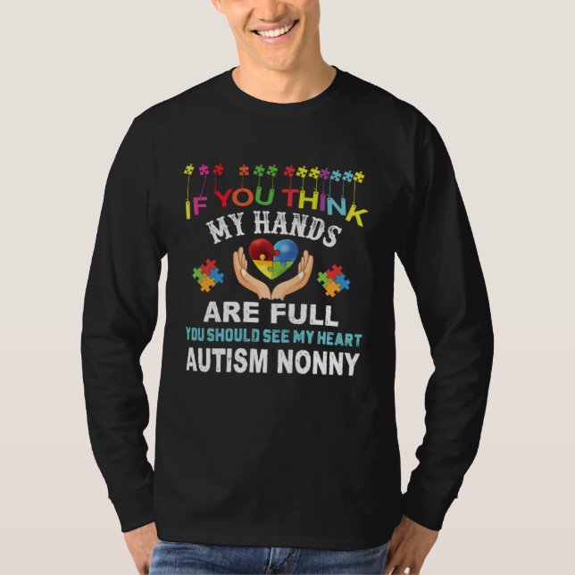 T-shirt Autism Nonny  Autism Awareness Puzzle Piece Kindne (Devant)