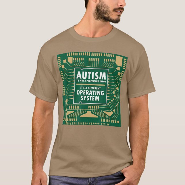 T-shirt Autism Not Error Different Operating System Autist (Devant)