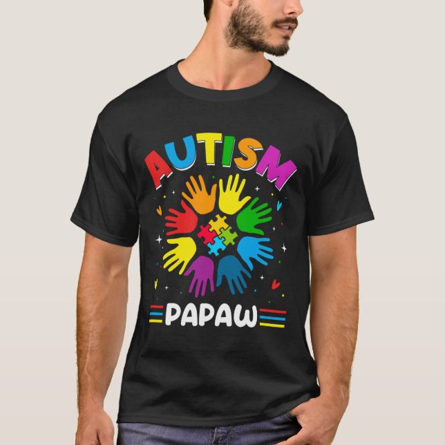 T-shirt Autism Papaw Love Sensibilisation sur l'autisme Fa (Devant)