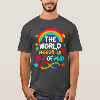 T-shirt Autism Rainbow The World Needs All Kinds Of Minds