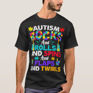 T-shirt Autism Rocks Et Rolls Drôle Sensibilisation sur l'