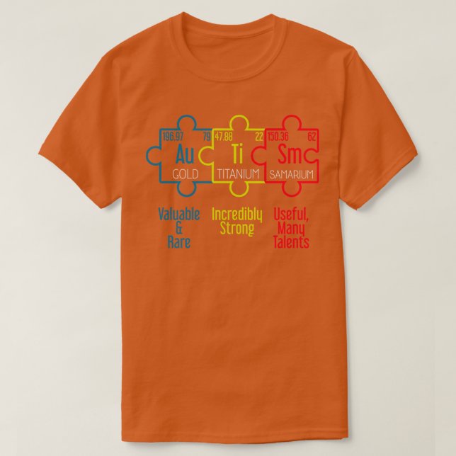 T-shirt Autism Support Sensibilisation sur l'autisme cadea (Design devant)