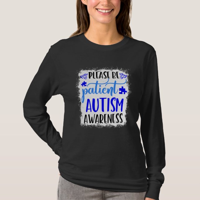 T-shirt Autism  Women Be Kind Be Patient In April We Wear  (Devant)
