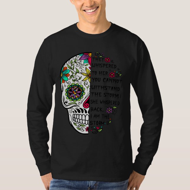 T-shirt Autisme Acceptation Autisme Maman Sugar Crâne (Devant)